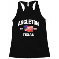 Angleton Texas Tx Usa Stars & Stripes Vintage Style Racerback Tank | Artistshot