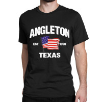 Angleton Texas Tx Usa Stars & Stripes Vintage Style Classic T-shirt | Artistshot