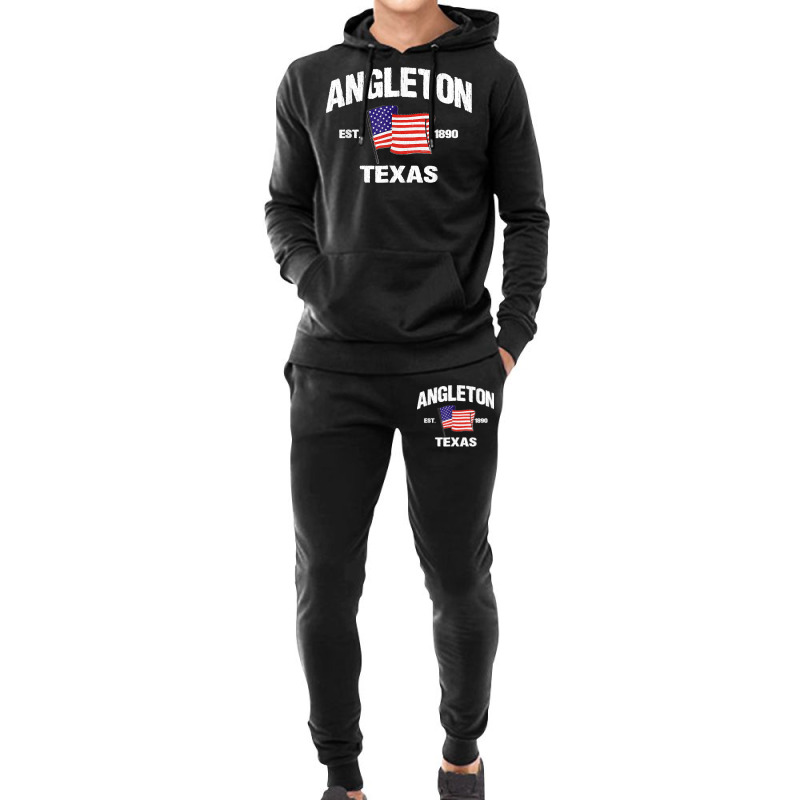 Angleton Texas Tx Usa Stars & Stripes Vintage Style Hoodie & Jogger set by MarlonChristopherMoyer | Artistshot