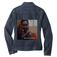 You Re My Soulmate Maddy Perez Quote Ladies Denim Jacket | Artistshot