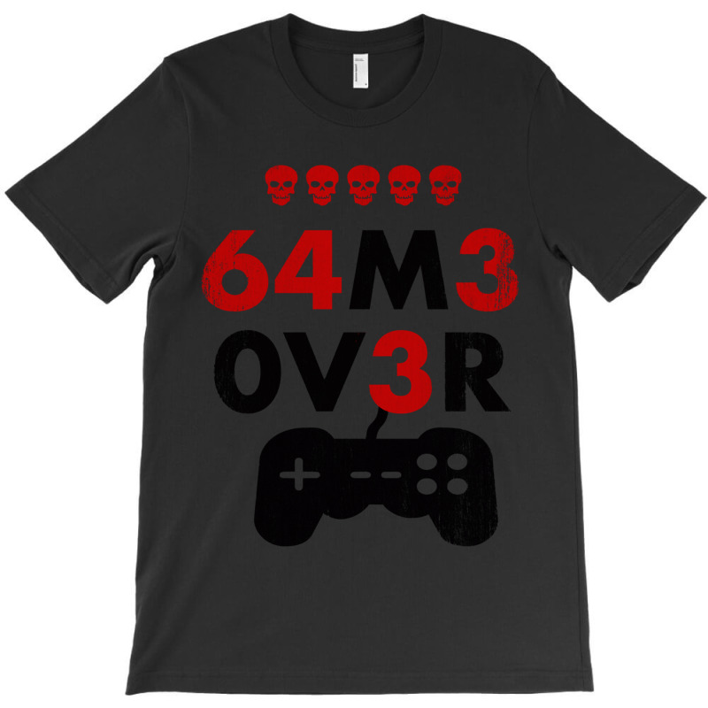 Game Over Leet Code Style  64m3 0v3r  Red And Black T-Shirt by cm-arts | Artistshot