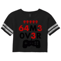 Game Over Leet Code Style  64m3 0v3r  Red And Black Scorecard Crop Tee | Artistshot