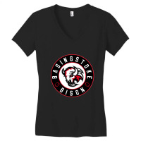 Basingstoke Bison Ice Hockey Women's V-neck T-shirt | Artistshot