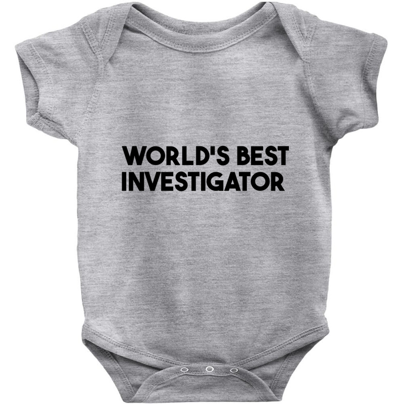 World's Best Investigator Long Sleeve T Shirt Baby Bodysuit by cm-arts | Artistshot