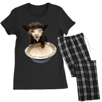 Cat In Milk Meme Cursed Milk Cat Women's Pajamas Set | Artistshot