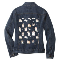 Cat New Work Ladies Denim Jacket | Artistshot