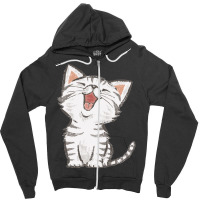 American Shorthair Happy Zipper Hoodie | Artistshot