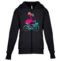 Flamingo T  Shirt I Make Cycling Look Flamazing Funny Flamingo T  Shir Youth Zipper Hoodie | Artistshot