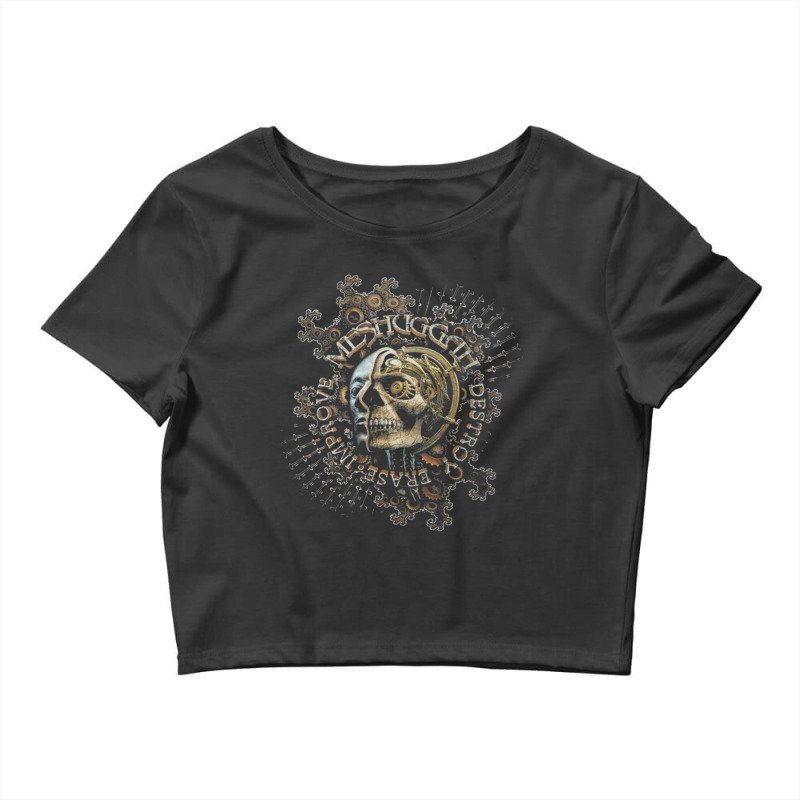 Spiral Skull Meshuggah Invasion Crop Top by cm-arts | Artistshot