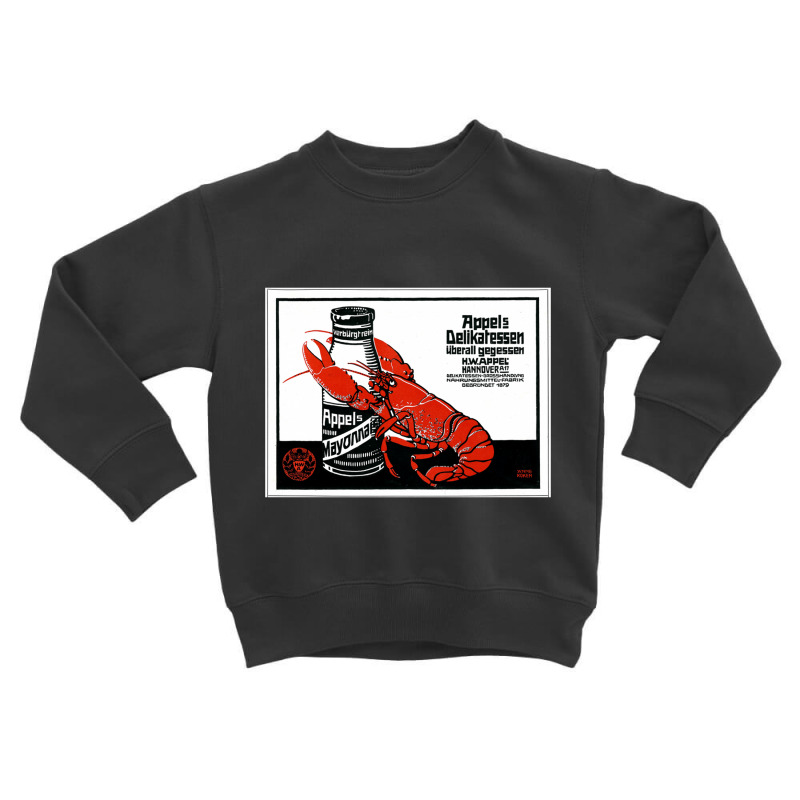 Seafood 1879 German Lobster Crawfish Crustacean Retro Long Sleeve T Sh Toddler Sweatshirt | Artistshot