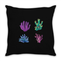 Crustaceancore Coral  Pack Throw Pillow | Artistshot