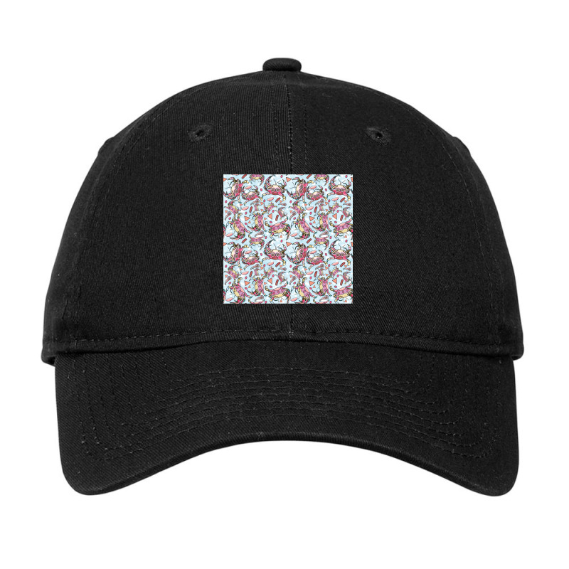 Crustaceancore Crab Pattern Adjustable Cap | Artistshot