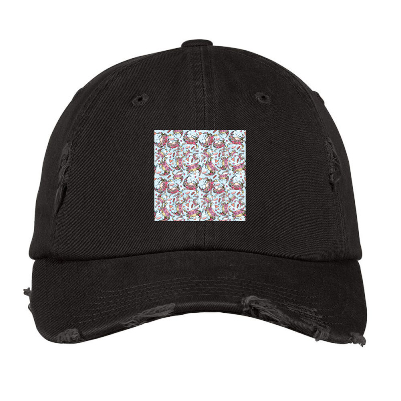 Crustaceancore Crab Pattern Vintage Cap | Artistshot