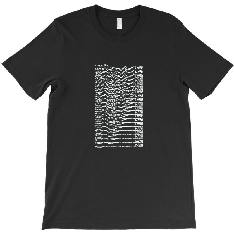 Love Hate Glitch Nihilism Typography Design T-Shirt by CassidyWise | Artistshot