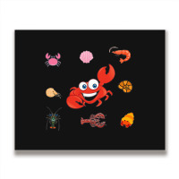 Crustaceancore Funny Metal Print Horizontal | Artistshot