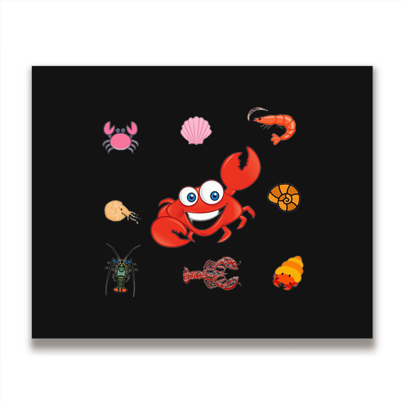 Crustaceancore Funny Metal Print Horizontal | Artistshot