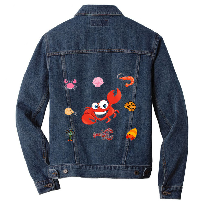 Crustaceancore Funny Men Denim Jacket | Artistshot