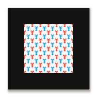 Crustaceancore Lobster Pattern Metal Print Square | Artistshot