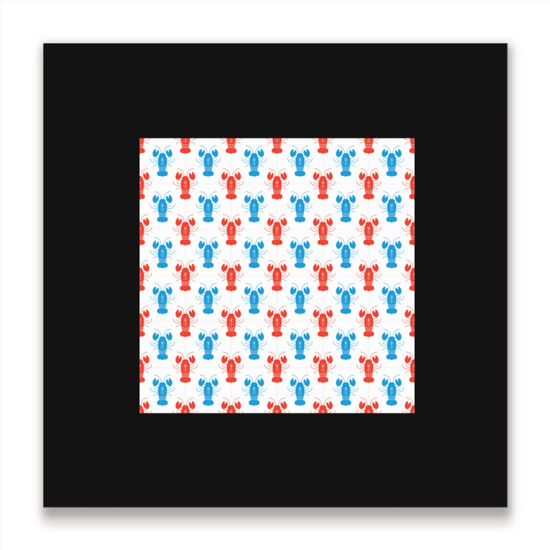 Crustaceancore Lobster Pattern Metal Print Square | Artistshot