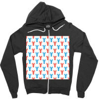 Crustaceancore Lobster Pattern Zipper Hoodie | Artistshot