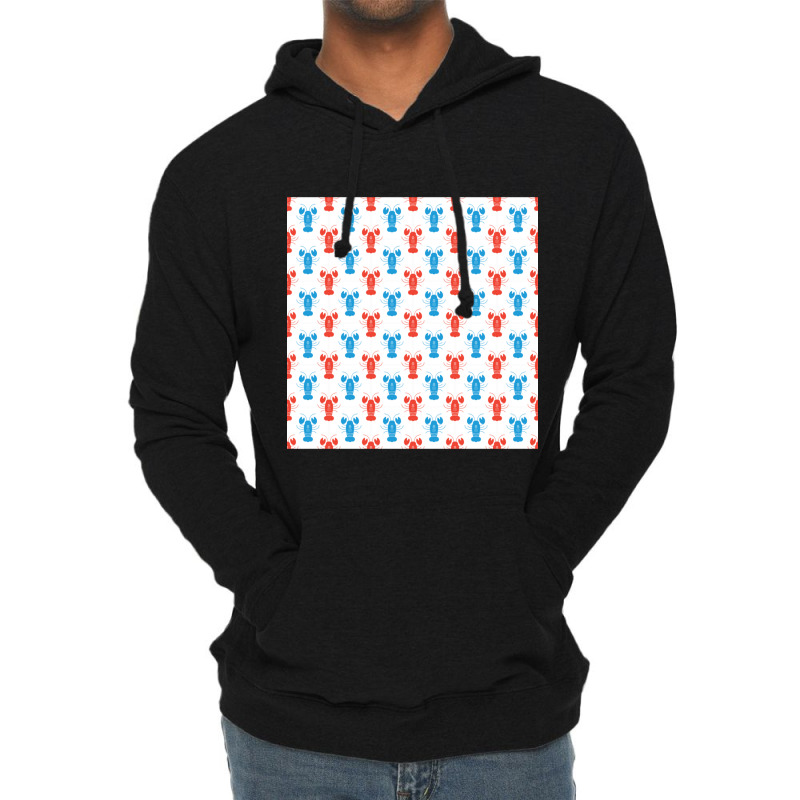 Crustaceancore Lobster Pattern Lightweight Hoodie | Artistshot