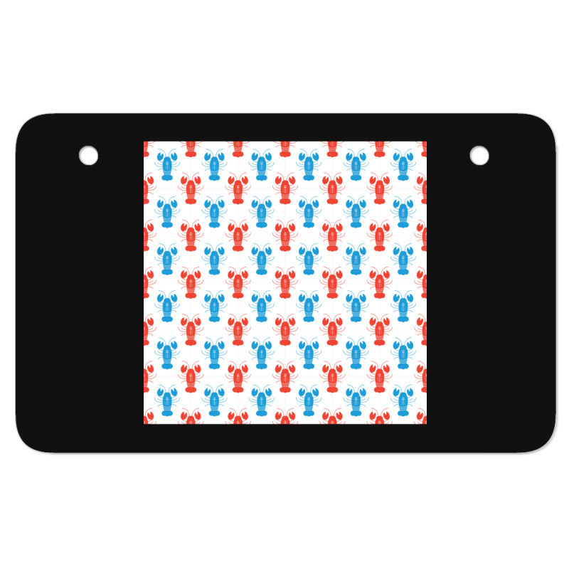 Crustaceancore Lobster Pattern Atv License Plate | Artistshot