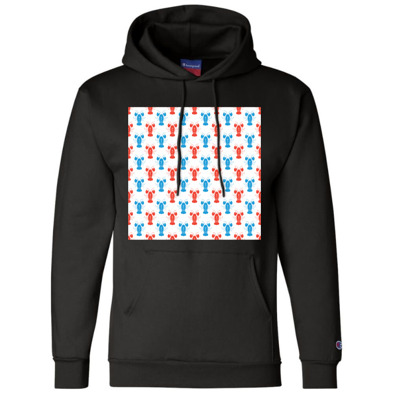 Crustaceancore Lobster Pattern Champion Hoodie | Artistshot