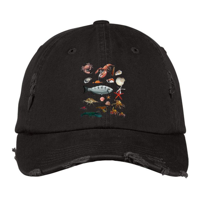 Crustaceancore Ocean Lovers Sea Life Animal Lovers 3 Vintage Cap | Artistshot