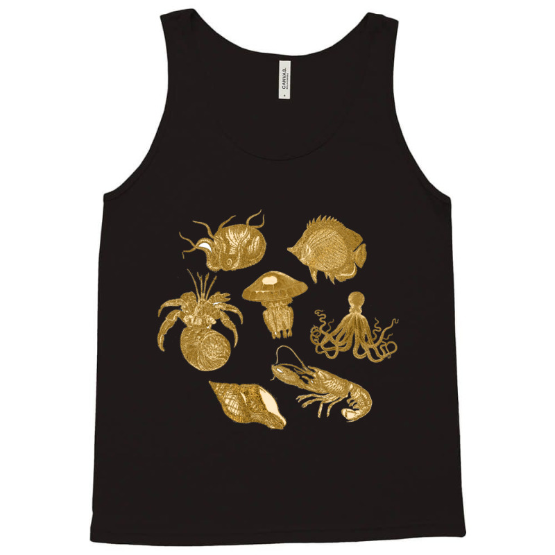 Golden Crustaceancore Tank Top | Artistshot