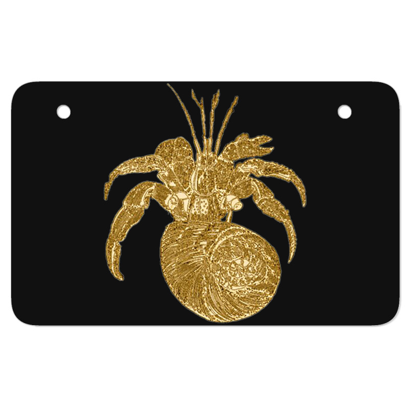 Golden Crustaceancore 4 Atv License Plate | Artistshot