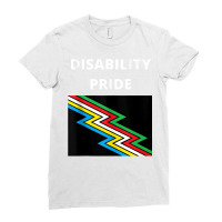 Disability Pride With Flag Tank Top Ladies Fitted T-shirt | Artistshot