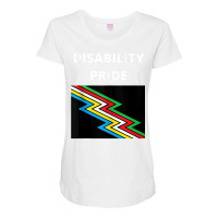 Disability Pride With Flag Tank Top Maternity Scoop Neck T-shirt | Artistshot