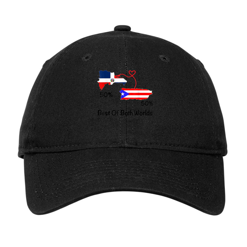 Half Puerto Rican Half Dominican Flag Map Combined Pr Rd Adjustable Cap by liqualyfu | Artistshot