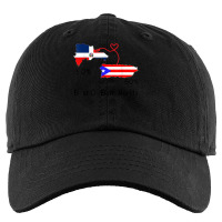 Half Puerto Rican Half Dominican Flag Map Combined Pr Rd Kids Cap | Artistshot