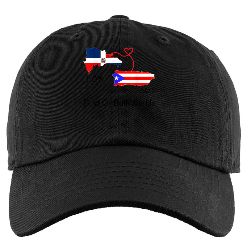 Half Puerto Rican Half Dominican Flag Map Combined Pr Rd Kids Cap by liqualyfu | Artistshot