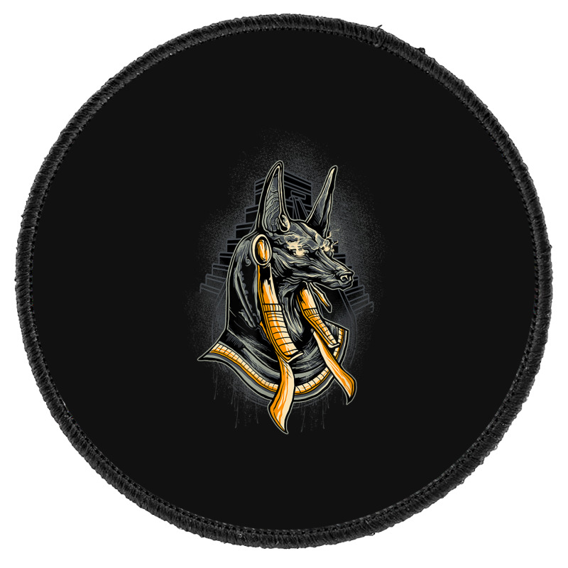 Egyptian God Anubis Egypt Hieroglyph Pyramid Round Patch | Artistshot