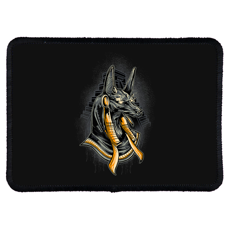 Egyptian God Anubis Egypt Hieroglyph Pyramid Rectangle Patch | Artistshot