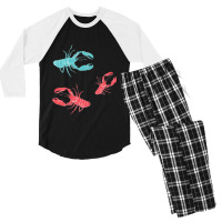 Lobsters Crustacean Core Men's 3/4 Sleeve Pajama Set | Artistshot