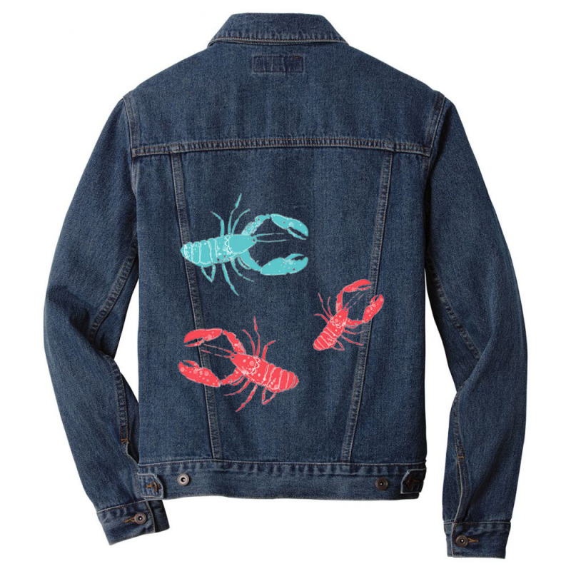 Lobsters Crustacean Core Men Denim Jacket | Artistshot