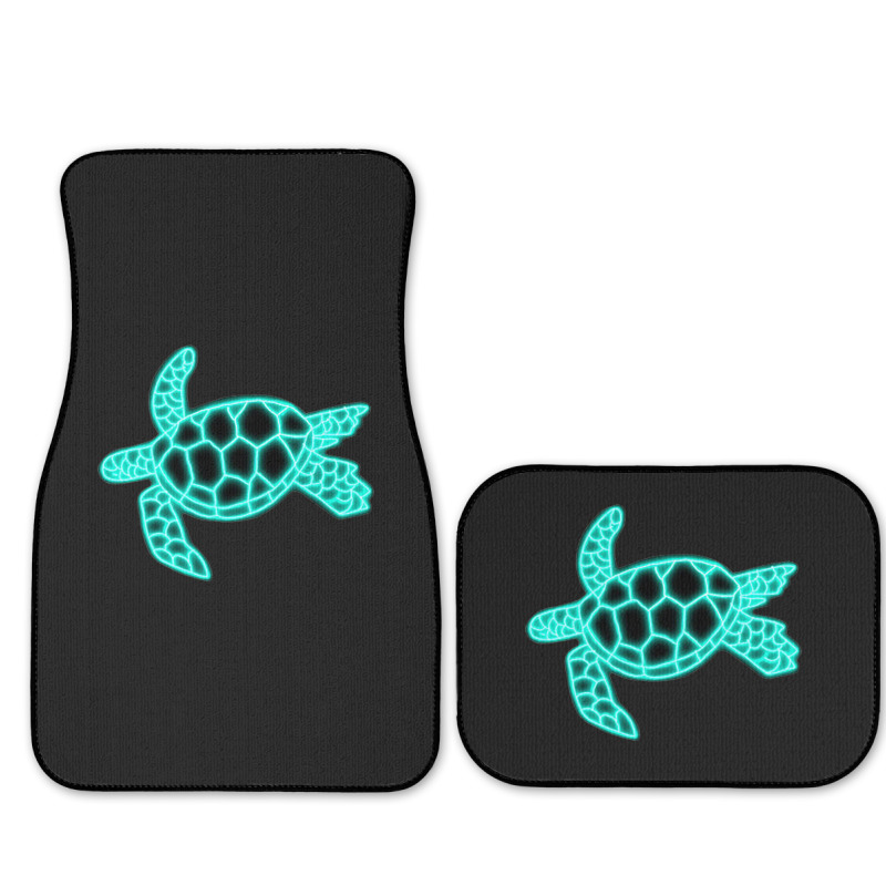 Neon Sea Turtle Full Set Car Mats | Artistshot