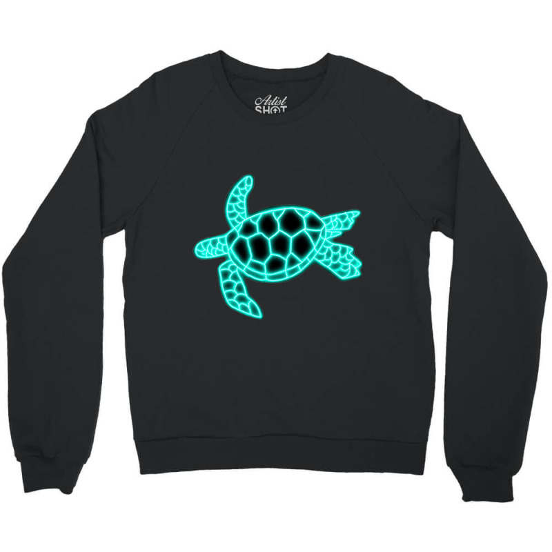 Neon Sea Turtle Crewneck Sweatshirt | Artistshot