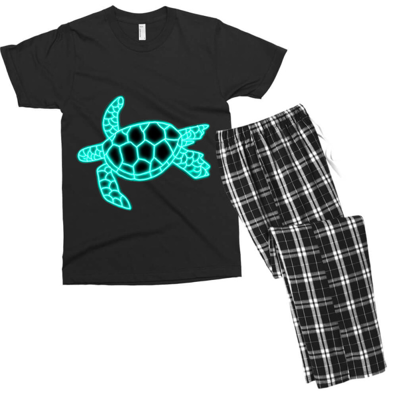 Neon Sea Turtle Men's T-shirt Pajama Set | Artistshot