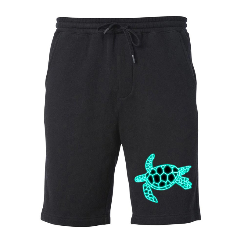 Neon Sea Turtle Fleece Short | Artistshot