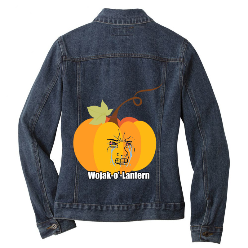 Custom Pumpkin Hallowen Men Denim Jacket By Iconshop - Artistshot