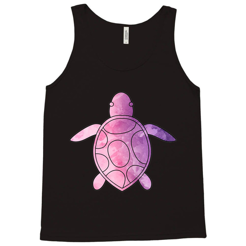 Sea Turtle Purple Watercolor Tank Top | Artistshot