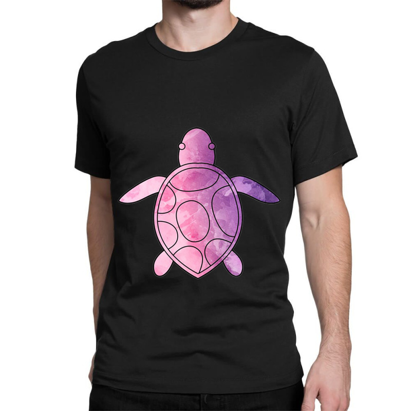 Sea Turtle Purple Watercolor Classic T-shirt | Artistshot