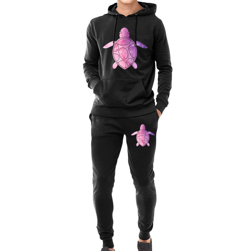 Sea Turtle Purple Watercolor Hoodie & Jogger Set | Artistshot