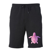 Sea Turtle Purple Watercolor Fleece Short | Artistshot