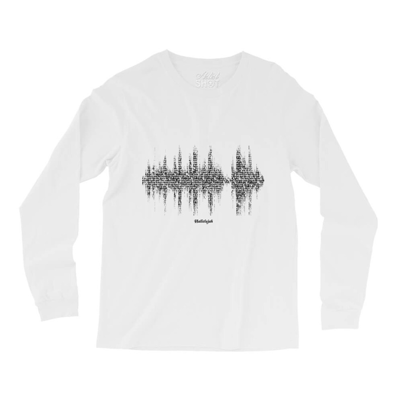 Hallelujah Song Lyric Soundwave (for Light Backgrounds) Long Sleeve Shirts | Artistshot