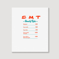 Emt Hourly Rate Paramedic Funny Emergency Medical Technician Portrait Canvas Print | Artistshot